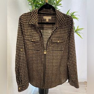 Michael Kors zip-up blouse size L, lightly worn, like new